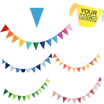 Vibrant Triangle Festival Flags