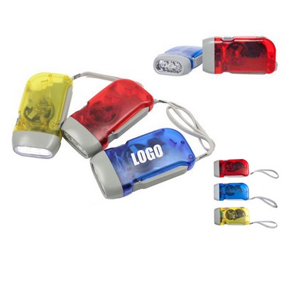 Portable Hand-Crank Led Flashlight