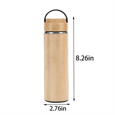 Vacuum Handheld Straight Bamboo Shell Cup