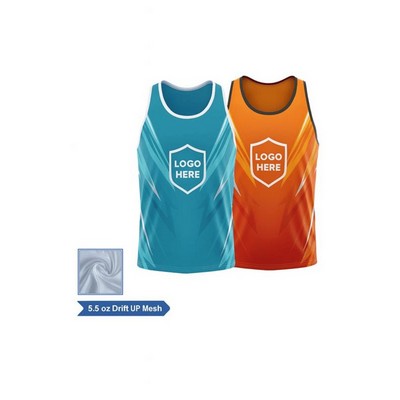 UPF DriFit Button Mesh Sublimation Tank Top - Unisex & Kids