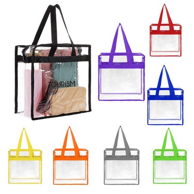Clear Zipper Tote Bag