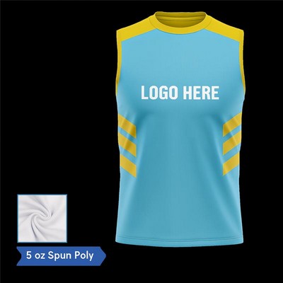 Spun Polyester Sublimated Sleeveless T-Shirt - Unisex & Kids