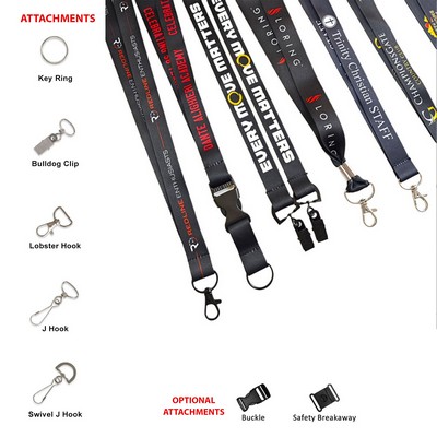 3/4"Vibrant Dye-Sublimated Lanyards