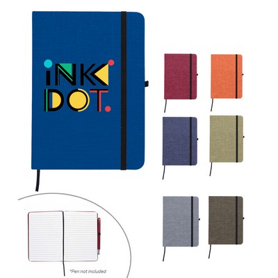 Heathered RPET JOURNAL WITH PEN LOOP-Full Color