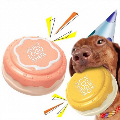 Funny Dog Birthday Cake Shape Chew Toy