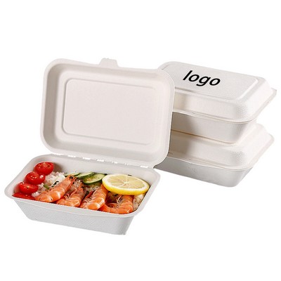Eco-Friendly Degradable Takeout Box With Secure Closure