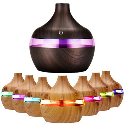 Wood Grain 7 Colors Air Humidifier Essential Oil Diffuser