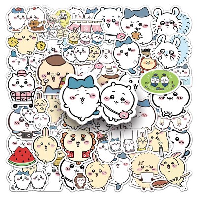 50pcs Kawaii Chiikawa Stickers for Kids Travel Case