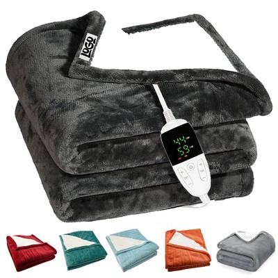 Flannel Electric Heated Throw Blanket