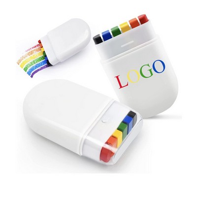 Safe Erasable Pp Rainbow 6 Color Face Paint Crayon With Wax Tips