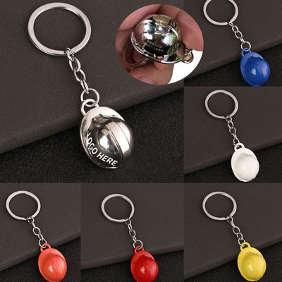 Sturdy Metal Helmet Keyring