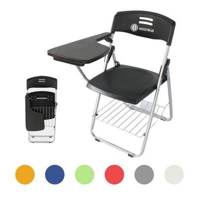 Custom Logo Folding Chairs with Desk & Bookrest