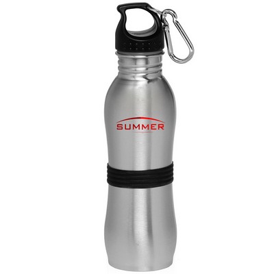 24 oz. Stainless Steel with Rubber Grip Bottles