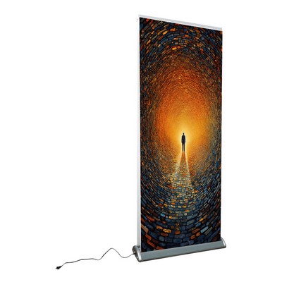 LED Double-Sided Light-Up Retractable Banner Stand