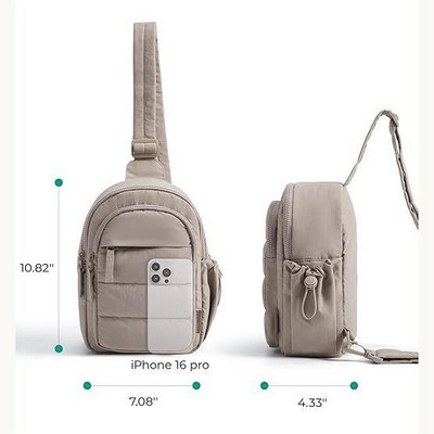 Quilted Casual Crossbody Backpack Lightweight Waterproof Travel Shoulder Bag Daily Use Outdoor