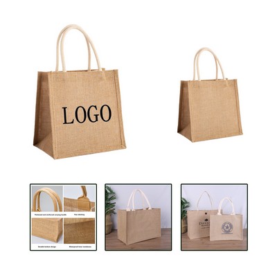 Reusable Natural Linen Tote Bags