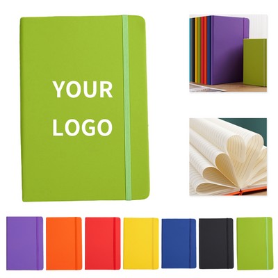 A6 Classic Journal Notebook Lined Sheets Elastic Loop