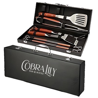 10-Piece Premium Stainless-Steel Grilling Set