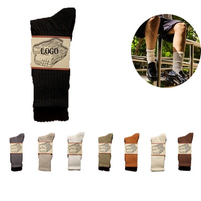 Seamless Breathable Cotton Crew Socks