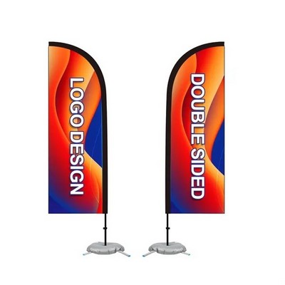 9' Feather Flag Kit- Double Sided W/Spike Base