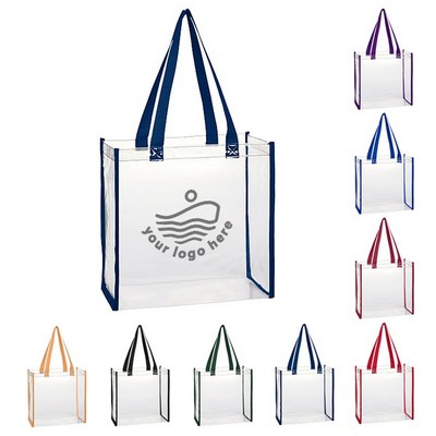 Clear EVA Tote Bag with Colored Handles