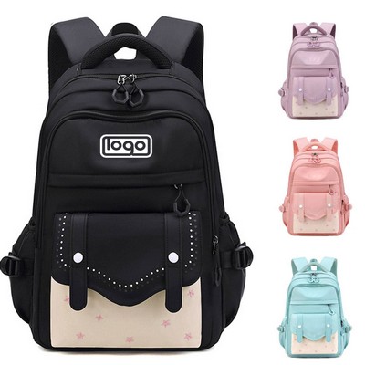 Nylon Sweet Color Waterproof Backpack
