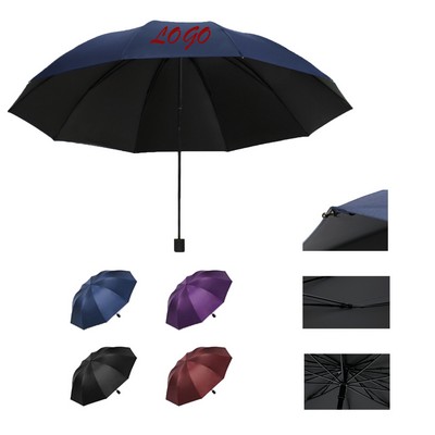Extra Large Manual Folding Reinforced Thickened Business Umbrella