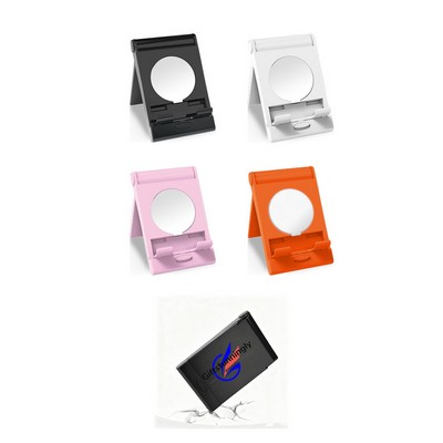 Portable Flip Phone Stand with Mirror