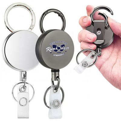 Metal Easy Pull Retractable Keychain Lanyard Buckle