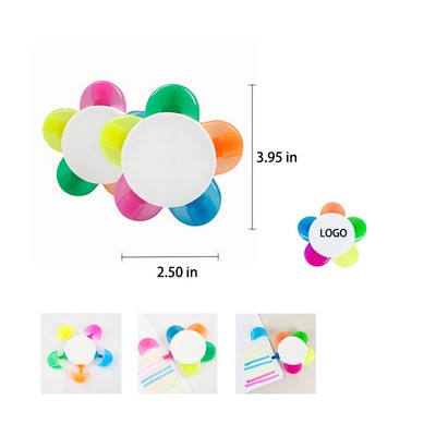 Plastic Flower Petal Highlighter 5 Color Set