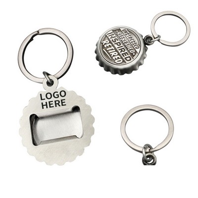 Branded Cap Bottle Opener Keyring