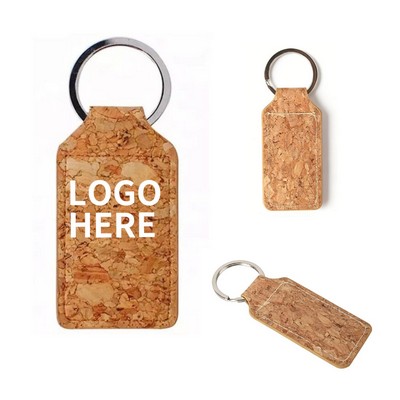 Rectangular Eco-Cork Keyring