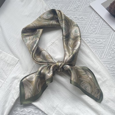 Custom 26.8" x 26.8" 100% Silk Square Scarf Silk Satin Scarf