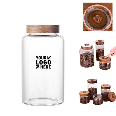 Coffee Bean Airtight Canister w/ One-Way Release Valve
