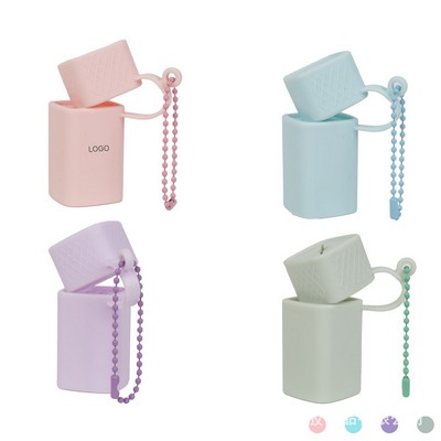 Portable Silicone Lipstick Sleeve Anti-Lost Protective Keychain Lip Balm Holder