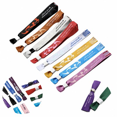 1/2" Sublimated Event Wristbands w/ Locking Bead