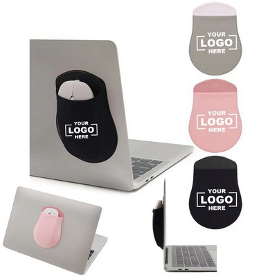 Self-Adhesive Laptop Mouse Charging Cable Lycra Fabric Storage Pouch