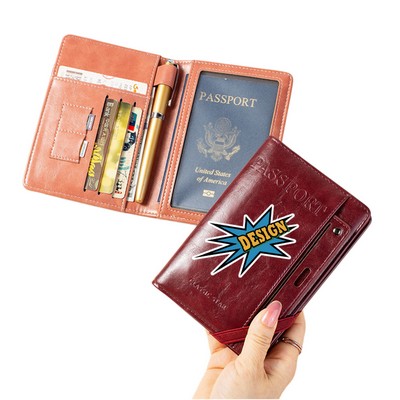 Luxury PU Passport Bag
