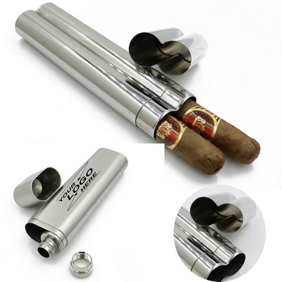 1-Finger Cigar Tube Flask Cigar Case