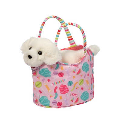 Candy Pop Sassy Pet Sak w/White Retriever Stuffed Animal