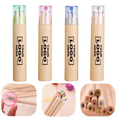 12 Pieces Colored Pencil Set With Sharpener