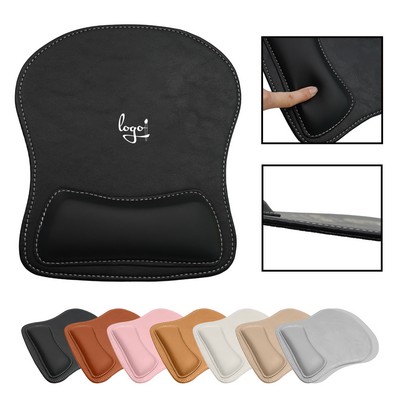 Leather Mouse Pad With Wrist Rest