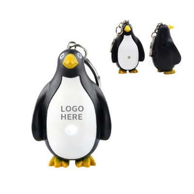 Giant Penguin LED Audio Keychain