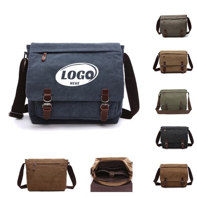 Vintage Canvas Satchel Messenger Bag