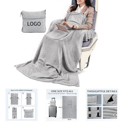 2-In-1 Travel Blanket With Pillow