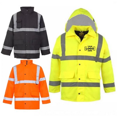 Two-Piece Reflective Cycling Raincoat