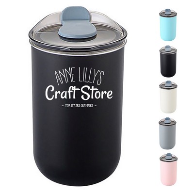 11oz 304 Stainless Steel Coffee Cup with Clear Lid