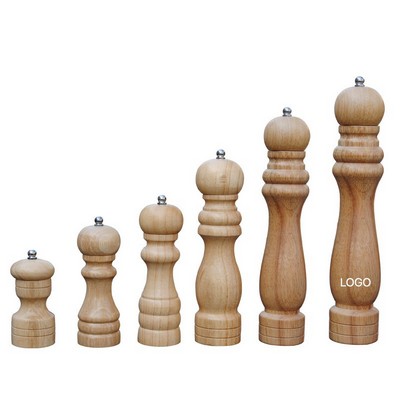 Natural Wood Manual Pepper Grinder Classic Oak/Rubberwood Spice Mill Professional Salt & Peppercorn