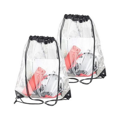 Clear PVC Drawstring Backpack