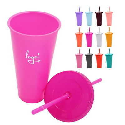 24 Oz Plastic Color Changing Sippy Cup